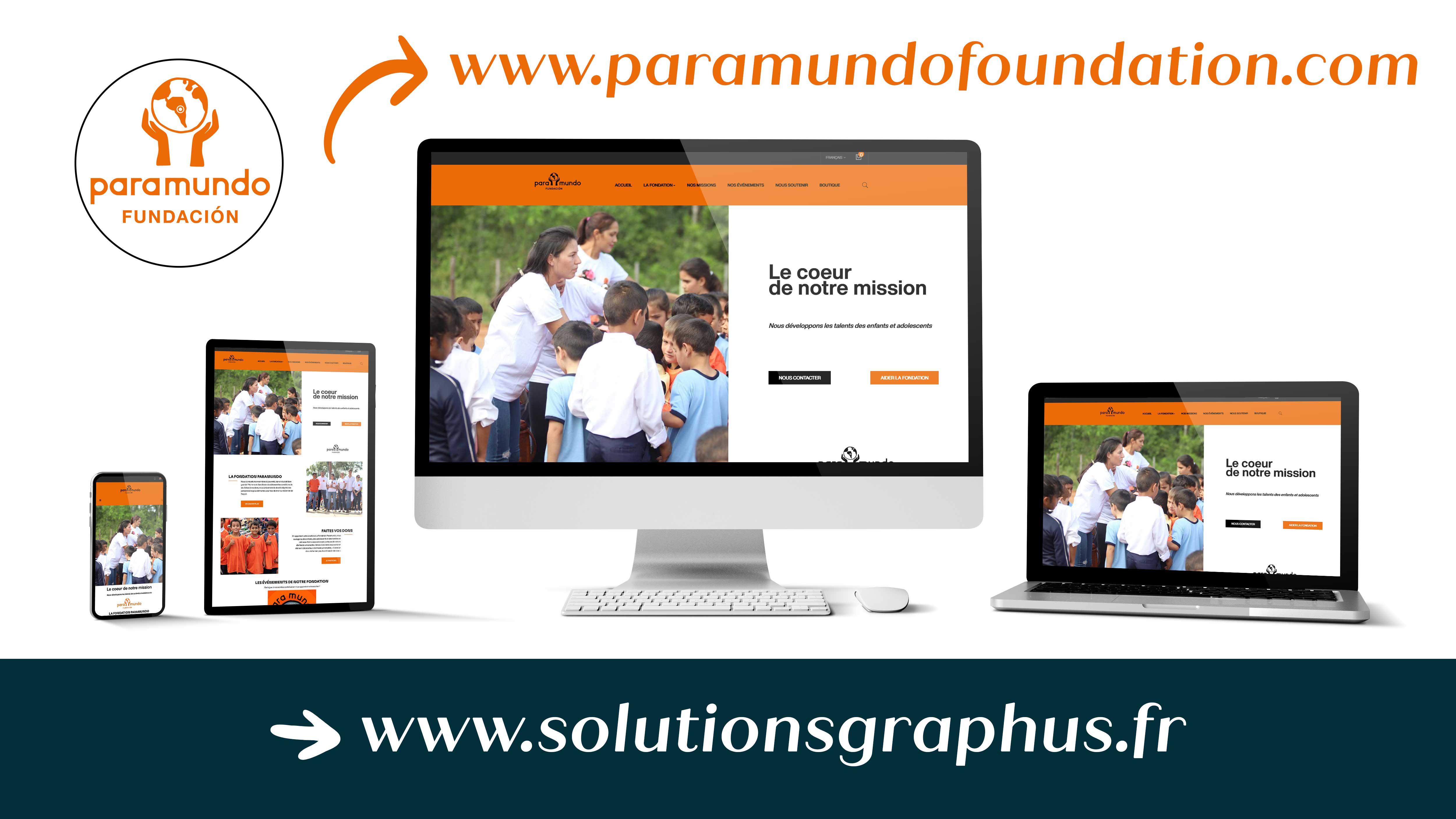 Réalisation du site vitrine ParamundFoundation.com par Solutions Graph'us, agence web, création de sites et de logos  à Brignoles (83)